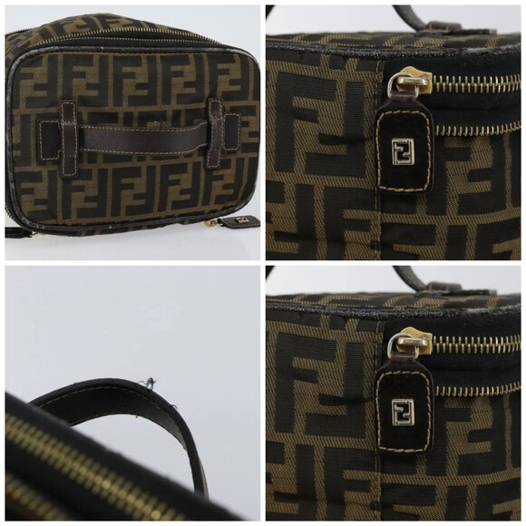 FENDI Vanity Pouch Black Brown Auth 141707 - Picture 16 of 16